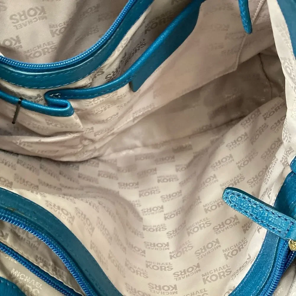 Michael Michael Kors Teal Blue Leather Bag